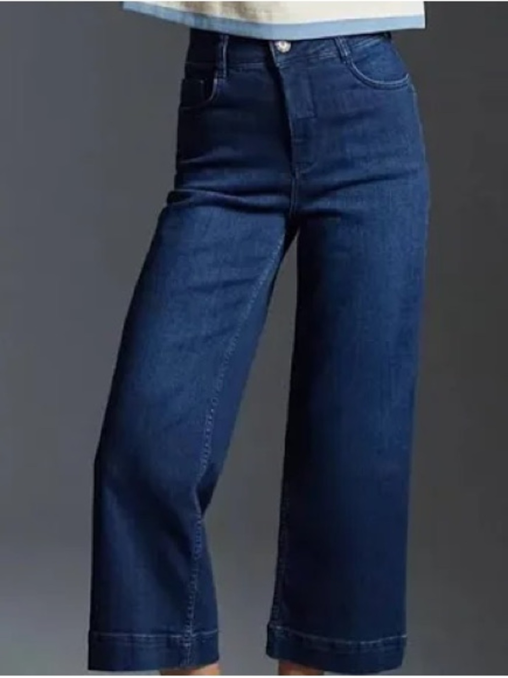 Anthropologie Pilcro The Skipper High Rise Wide Leg Crop Denim Jeans